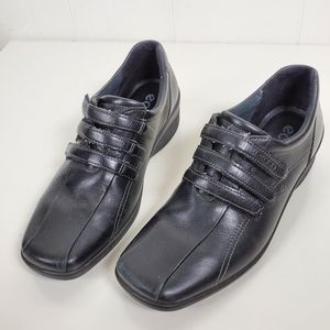 Ecco velcro strap black square toe shoes Size 36 US 5 / 5.5